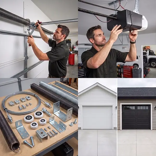 Professional garage door service technician in Rosenberg Texas