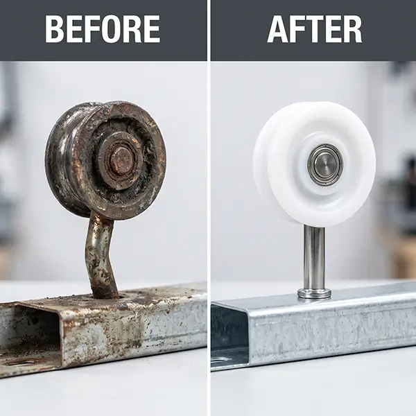 Professional garage door roller replacement and silent operation service in Rosenberg TX