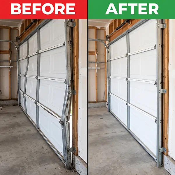 Professional garage door track repair and alignment service in Rosenberg TX