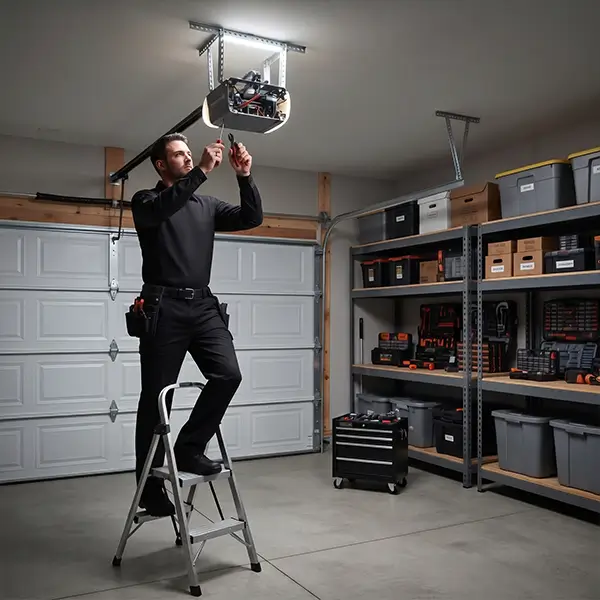 Smart motor calibration and garage door opener repair in Rosenberg Texas